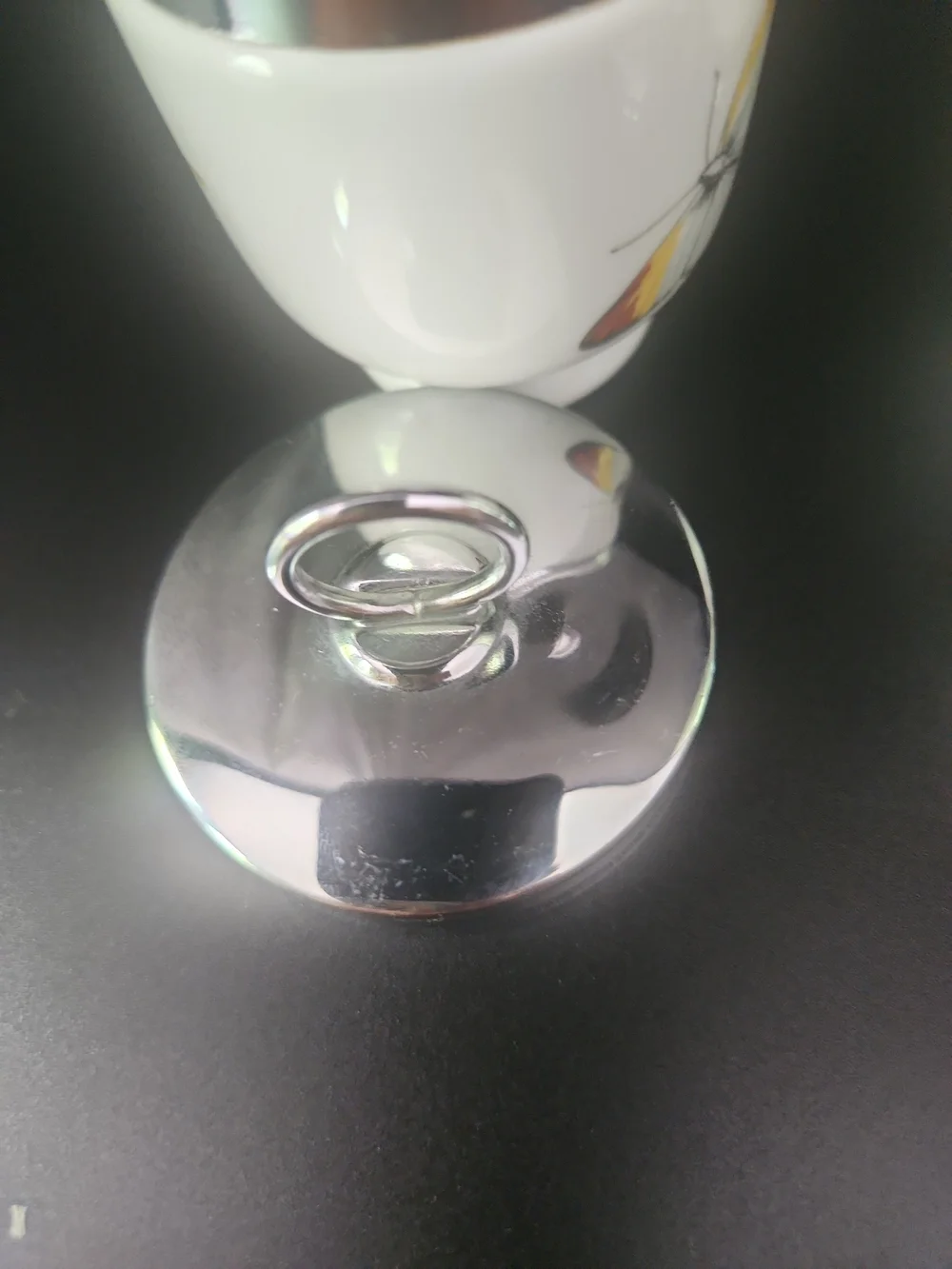 Royal WorcesterPorcelain Egg Coddlers Silver Lids - Floral & Butterfly Set